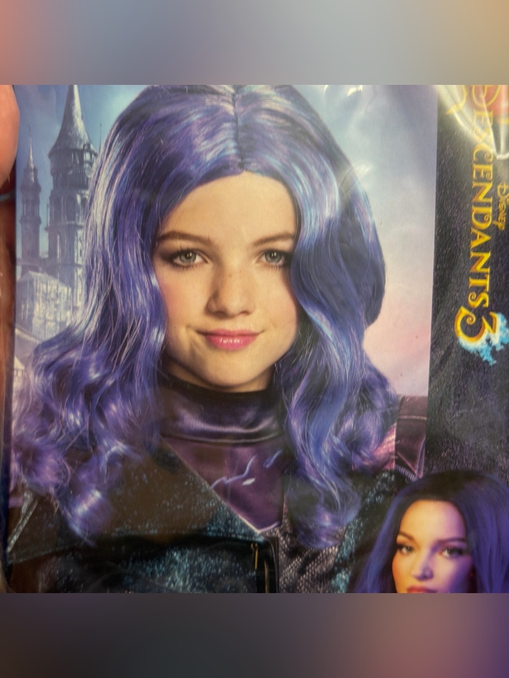 NEW Disney DESCENDANTS 3 MAL WIG Child 4+ Purple DRESS UP Costume